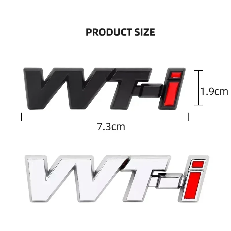 1pcs 3D Metal VVTi VVT-i logo letter car Fender Sticker Side Decals Emblem badge sticker Car styling auto Accessories