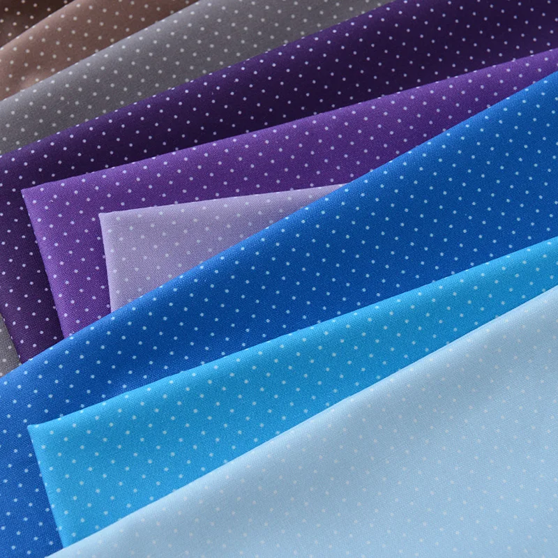 Small Polka Dots Kids Twill Cotton Fabric,Patchwork Cloth for DIY Sewing Quilting Fat Quarters Material