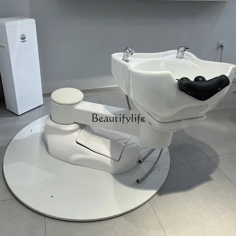 High-Grade Hair Saloon Dedicated Punch Bed Movable Multifunctional Rotating Electric Shampoo Chair