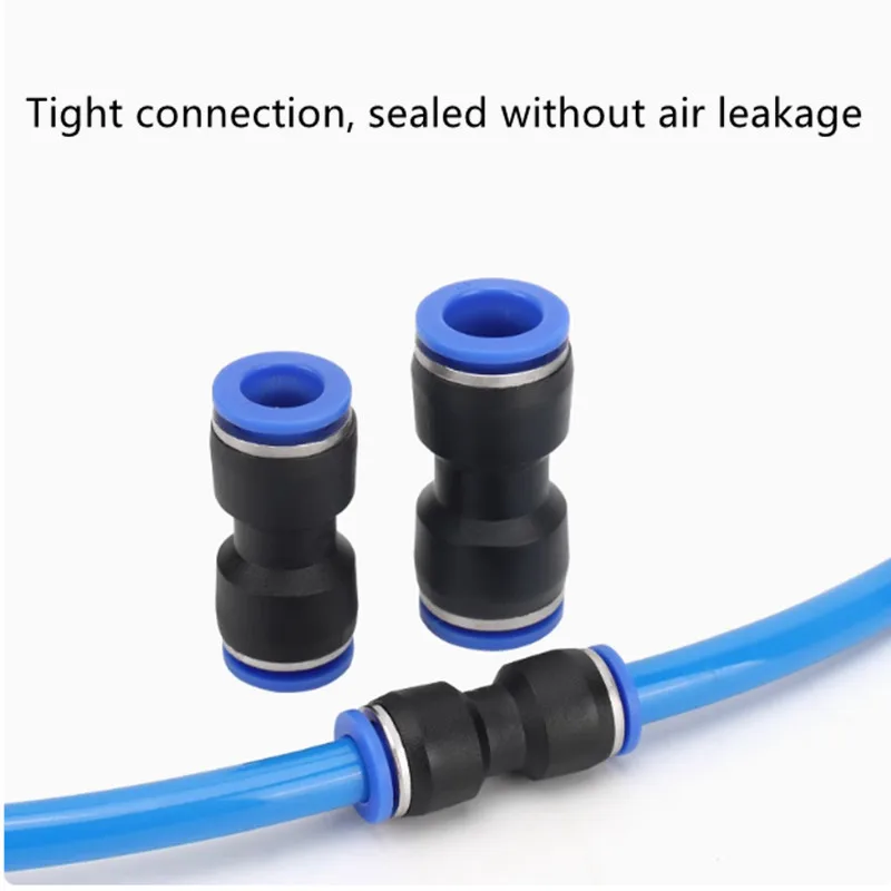 Pneumatic quick connector PU8 straight through tracheal variable diameter quick plug PG12-10-8-6-4mm/PV right angle bend through