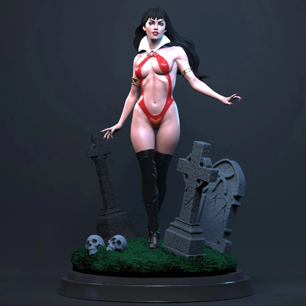

NSFW Sexy Vampi Lady Resin Model Kit 3d Printing Doll 1/24 Unassembled Resin Figure Statue Kits Unpainted Toy Gk Play Set