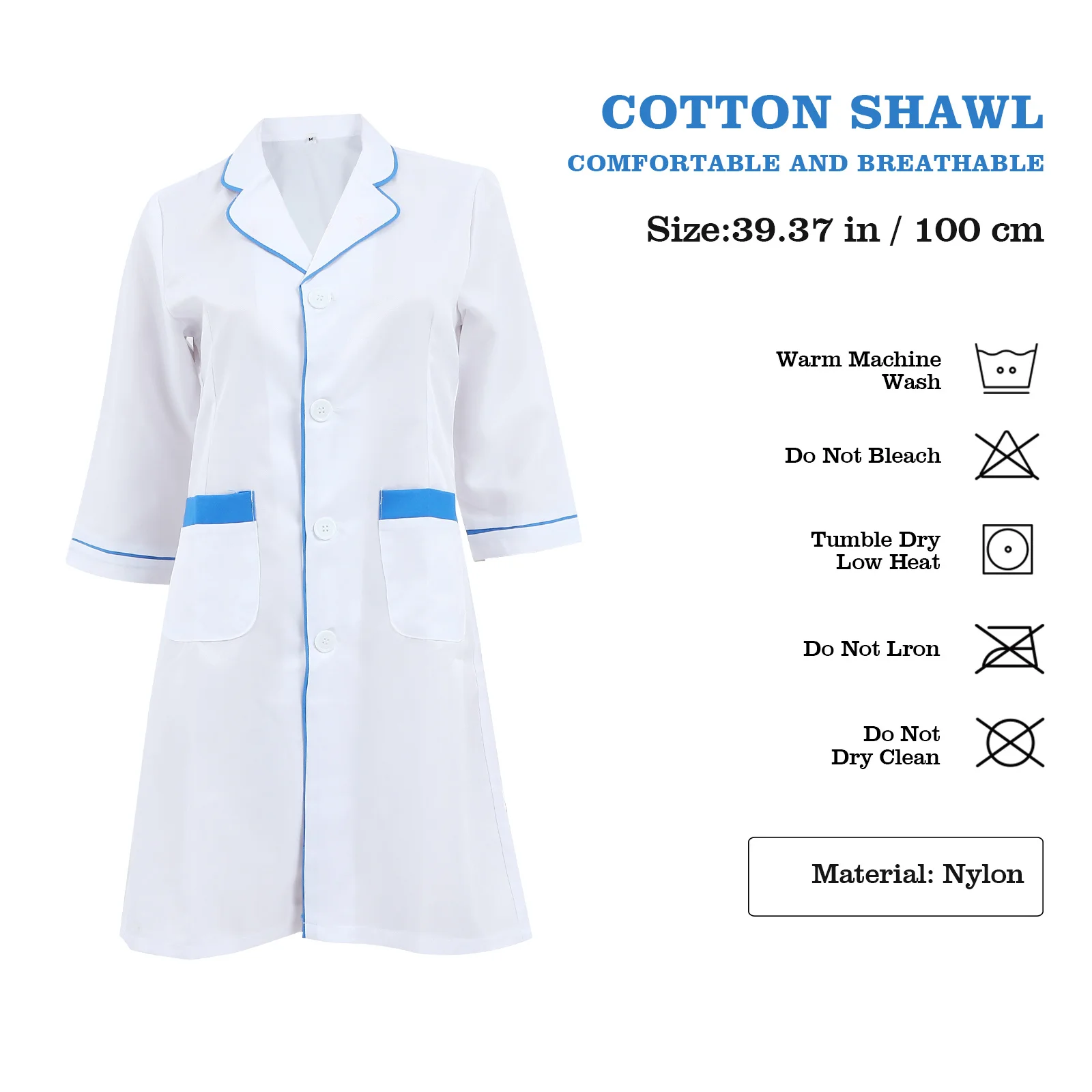 فستان صالون التجميل خفيف الوزن وجيد التهوية، ملابس عمل لصالونات التجميل، زي صالونات التجميل، زي التجميل