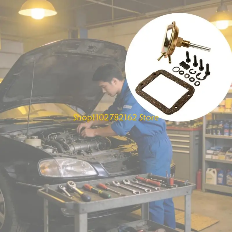 547B Front Drive Vacuum Actuator for 4WD System Service, Metal Assembly Replacement with Gasket and Installation Hardware, 1 Set