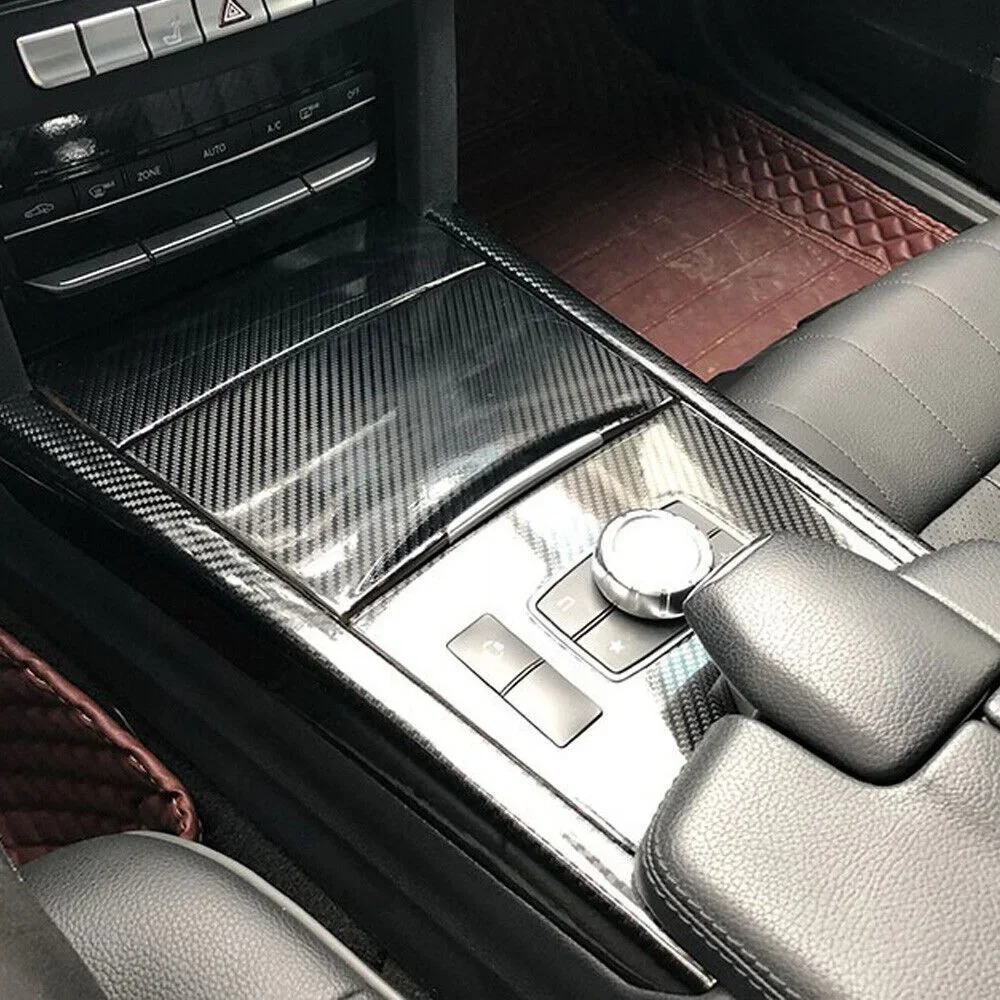 For Mercedes E Class W212 2014-2015Interior Central Control Panel Door Handle Carbon Fiber Sticker Decals Car styling Accessorie