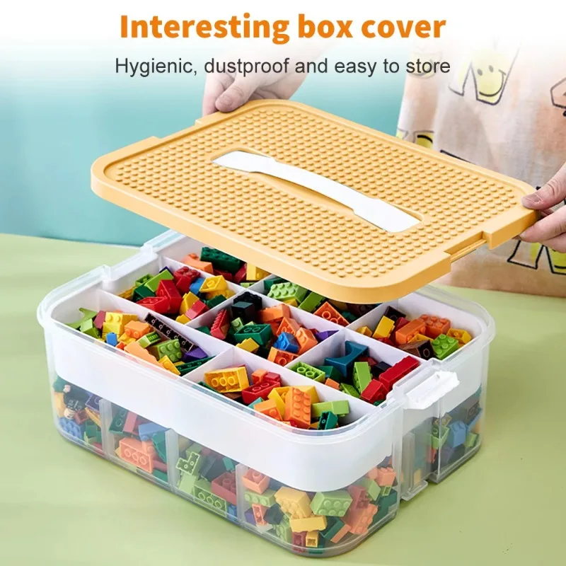 Transparent Plastic Storage Box for Building Block Dustproof and Moisture-proof Toy  Categorized  Stackable