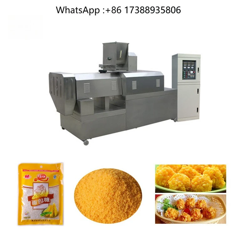 Automatic Puffed Bread Crumb Extruder Machine 220kg/h Precooked Making Line Industrial Food Processing Plant