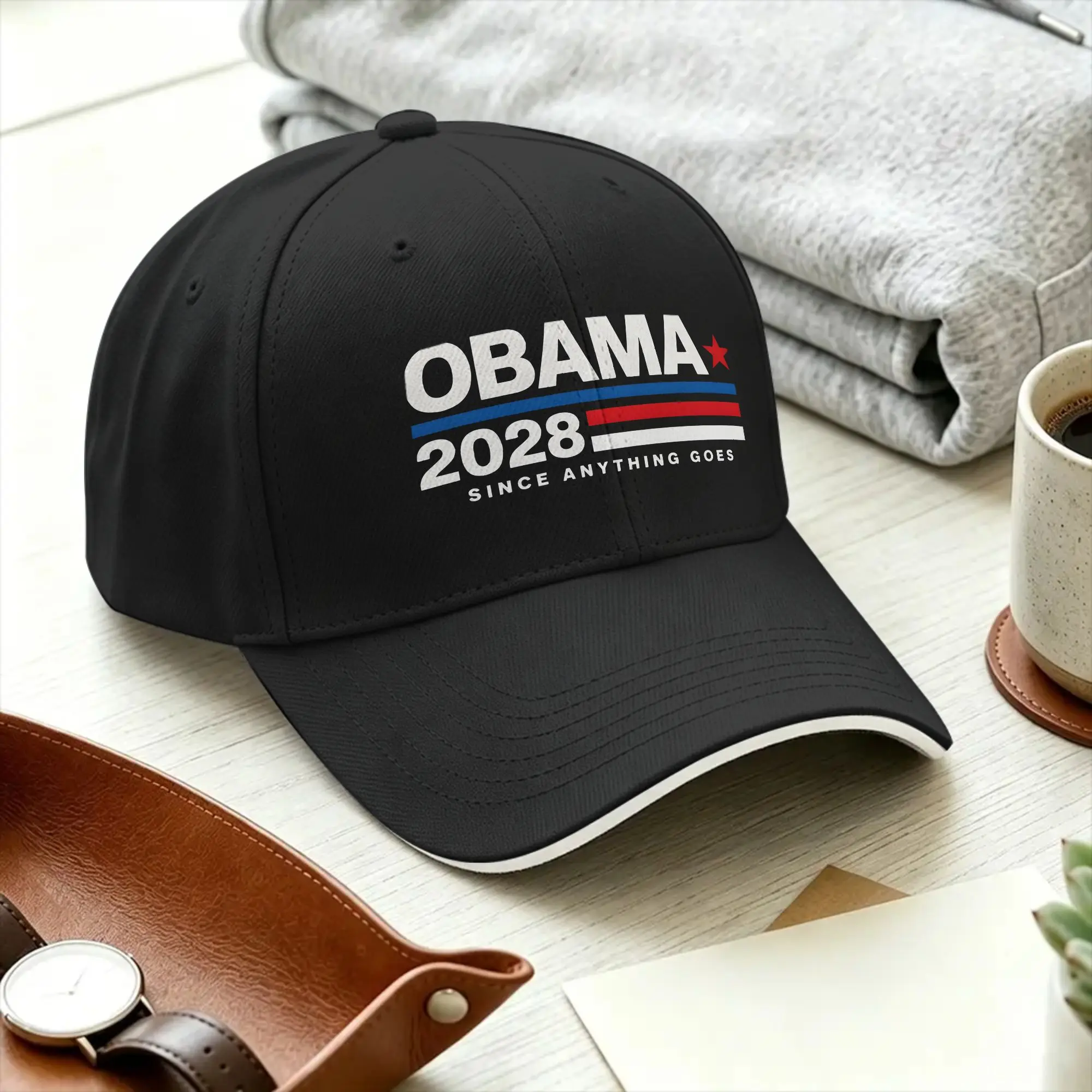 Obama 2028 Since Rules Don't Exist Anymore Casual Baseball Cap Rock Trucker Hat Summer Hot Sale Men Street Style Baseball Caps
