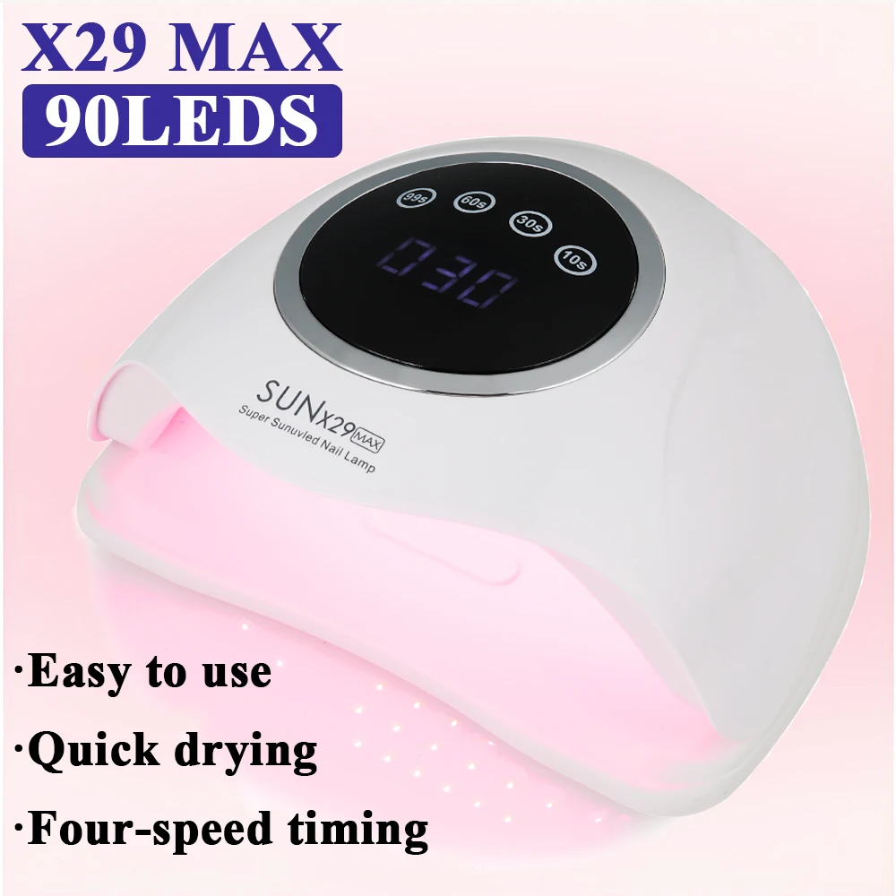 

90 LED Professional Nail Lamp , Large-Coverage Manicure Light for Fast Curing Nail Tips & Polish, UV/LED Nail Dryer