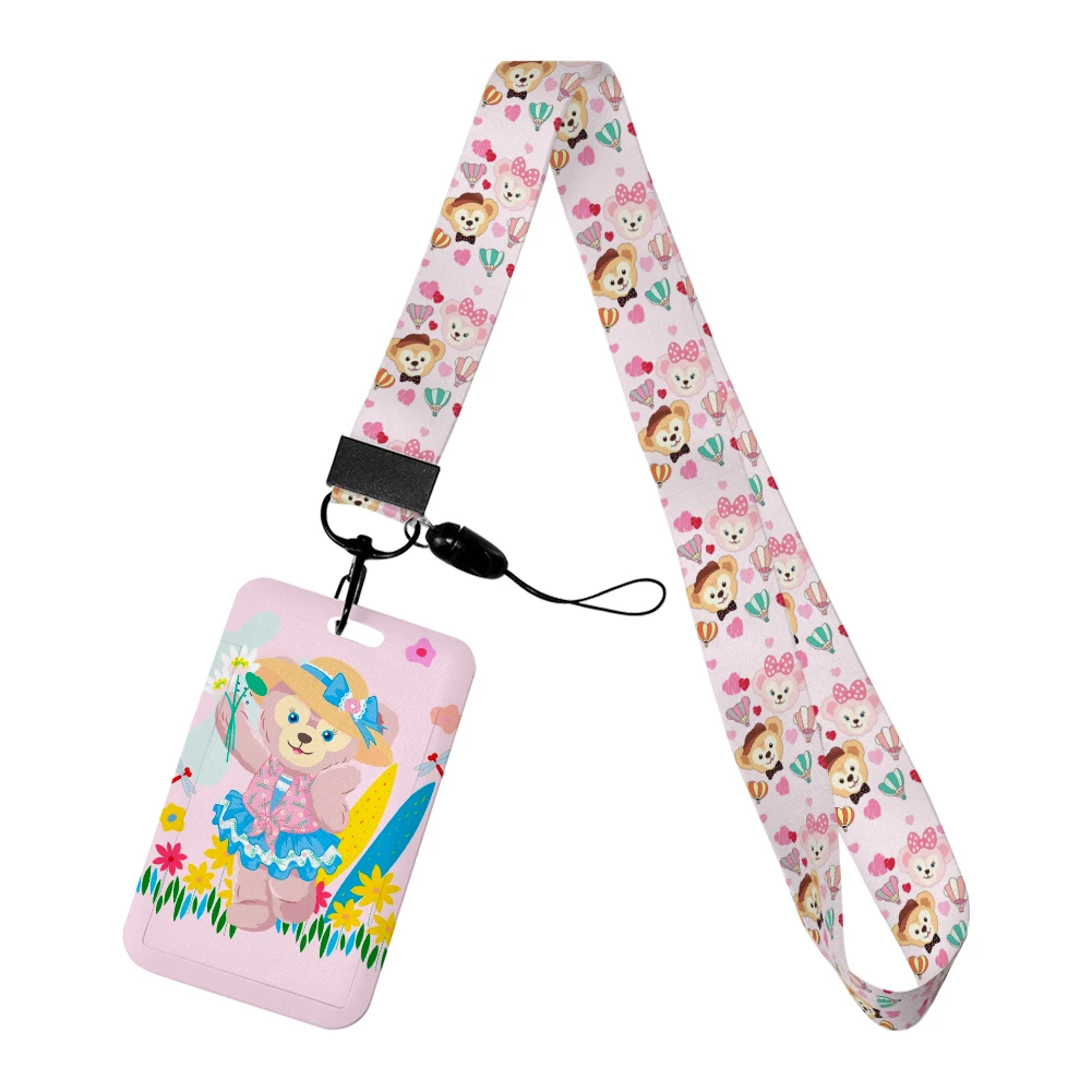 Lovely ShellieMay Disney land Cartoon Neck Strap Lanyard Movie Princess Card Cover Cartoon Badge Holder Id Card Girls Hang Rope