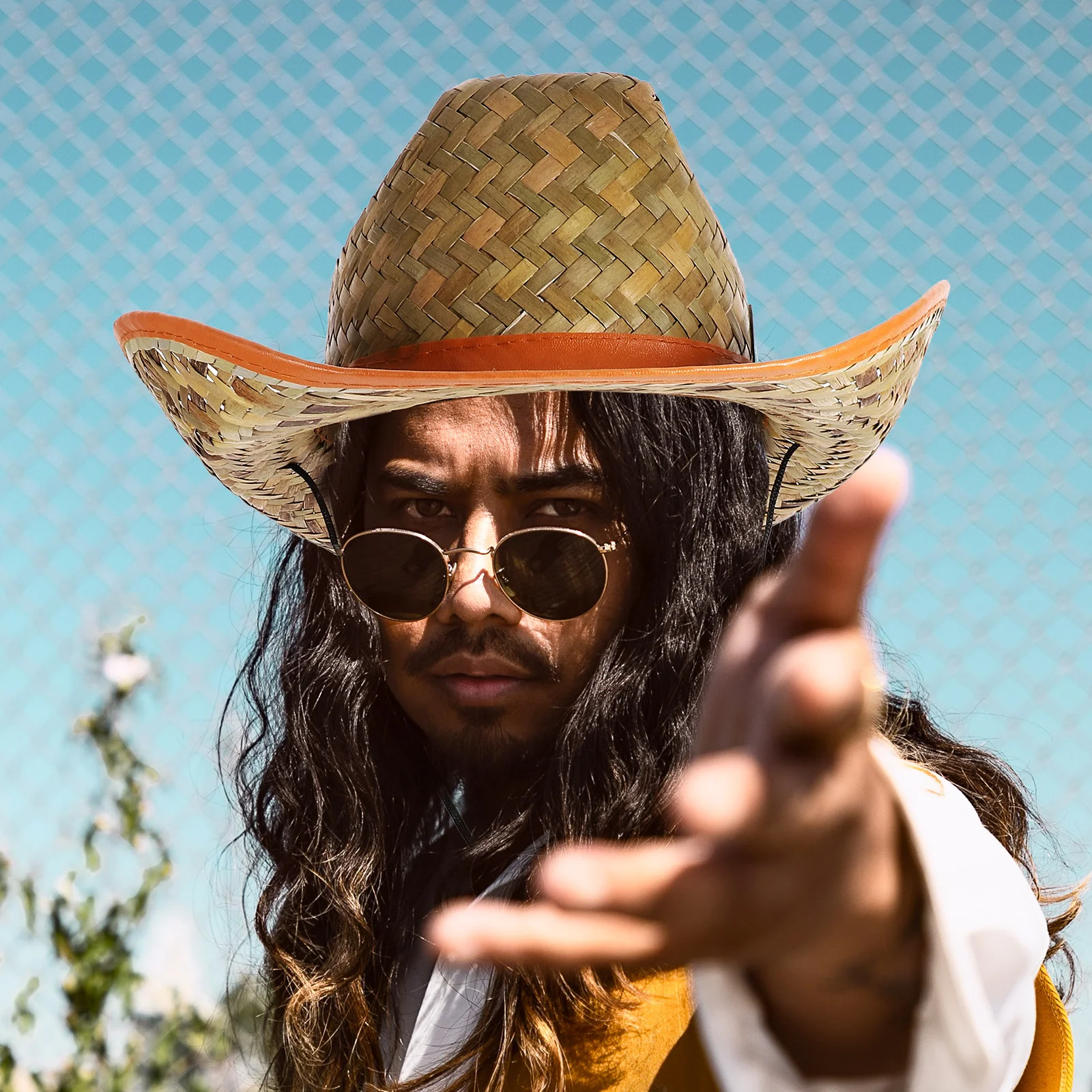 

Straw Sun Hat Wide Brim Lightweight Durable Men Beach Hat Outdoor Shade Vacation Adjustable Size Summer Fashionable