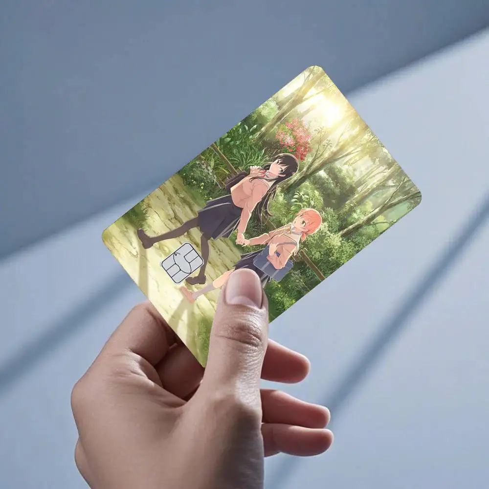 

Bloom Into You 4pcs 1Set Laser Holographic Sticker Skin Cover for Credit Bank Debit Card