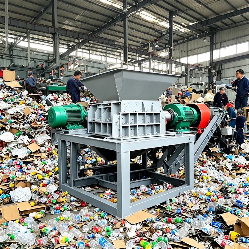 Customized Shredder Machine & Tire Shredder, Cost Effective Waste Tire Shredding Machine for Rubber Waste Recycling and Reuse