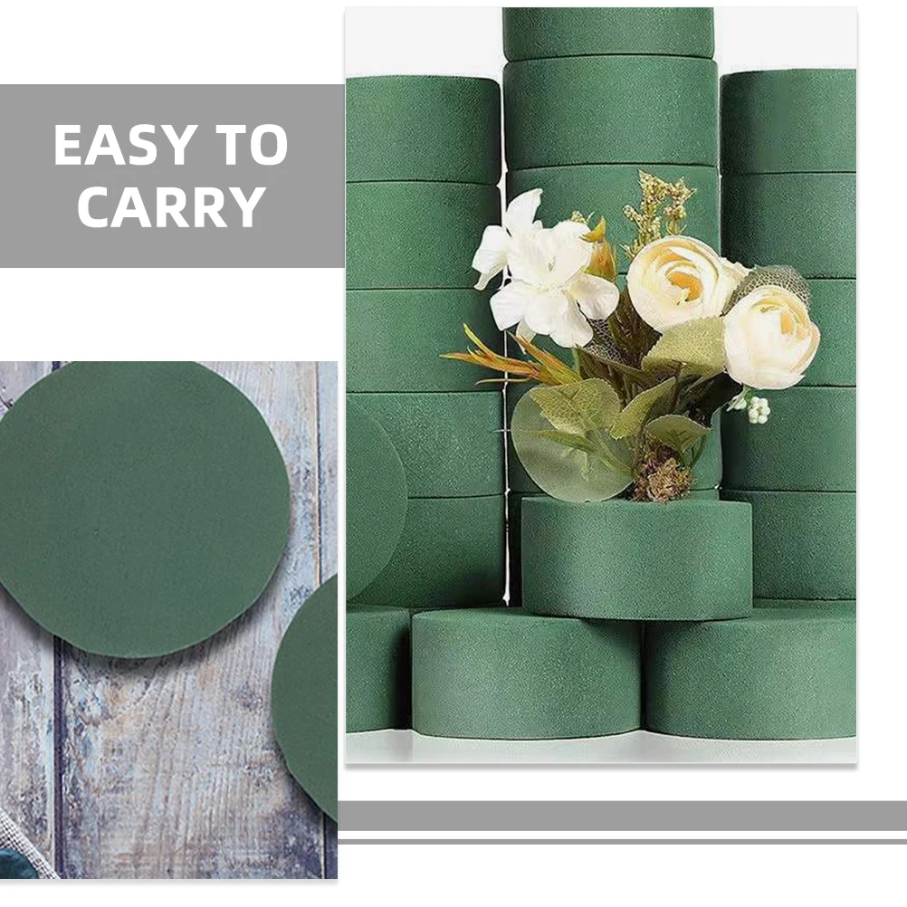 

20 Pcs Flower Foam Mud Round Floral Arrangement Supplies 8x4cm Water Blocks Absorbent Light Quality