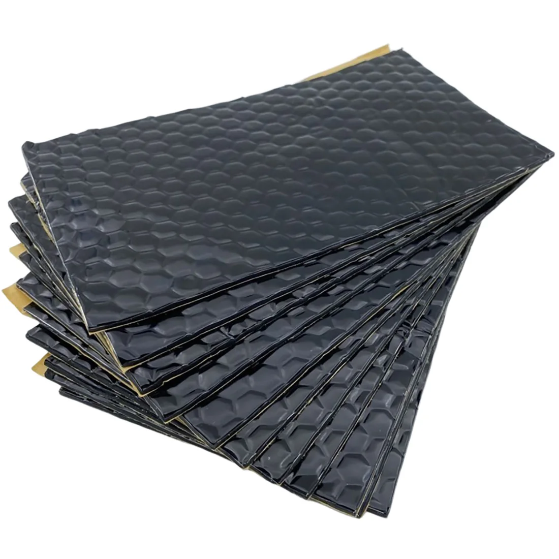 20x10cm Noise Heat Deadening Soundproof Dampening Mat 2mm 5/10/20pcs Butyl Rubber Car Sound Deadener Mat For Car Hood Door Trunk