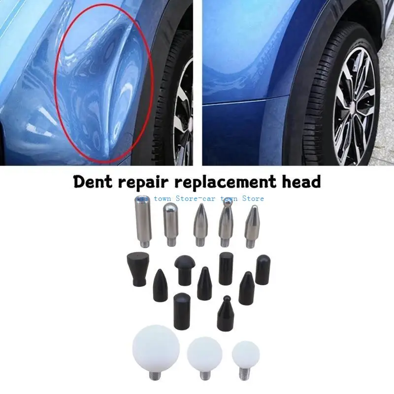 RXJE Alat Perbaikan Penyok Bodi Kepala Pena Ketuk Bawah, Ujung Knocking Ringan, Penghilang Penyok untuk Pintu