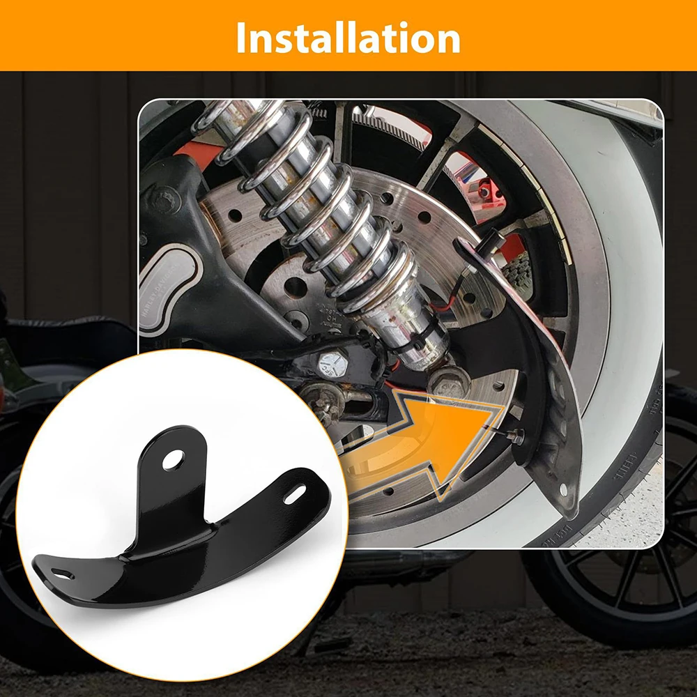 Motorcycle Curved Rear Side License Plate Tag Mount Bracket for Harley Davidson Sportster 48 72 Iron 883 1200 Nightster Roadster - view 3