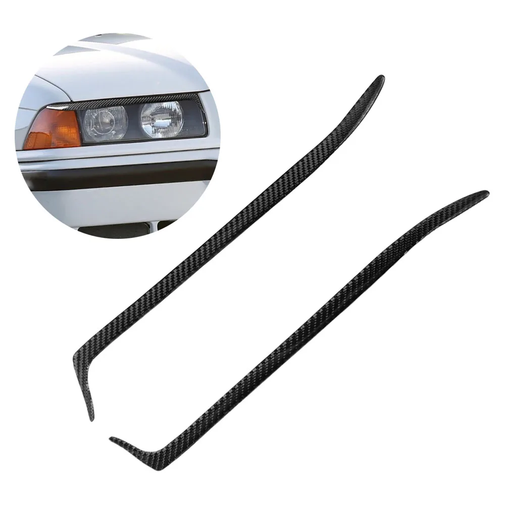 

Car Front Headlight Eyelid Eyebrow Cover Trim ABS Carbon Fiber Black For BMW 3 Series M3 E36 1992 1993 1994 1995 1996 1997 1998