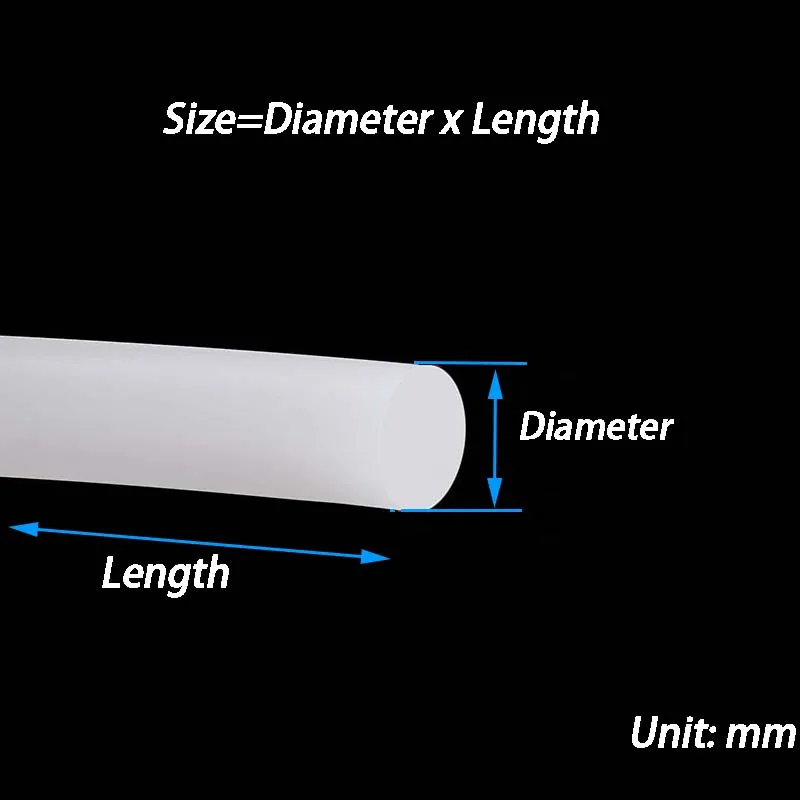 

High Temperature Resistant Silicone Solid Round Strip - Sealing Strip 1/2/3/4/5/6/8/10/12/15MM Diameter