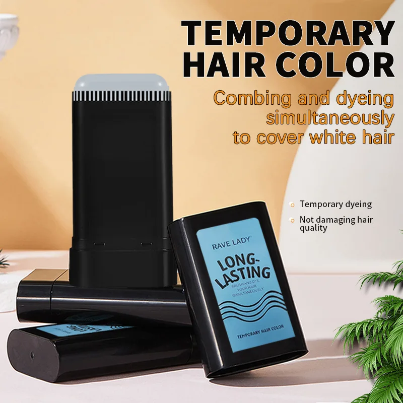 New Waterproof Comb Hair Dye Black Color Sweat-proof Hair Colouring Cream Easy to Use Hair Dye Comb Stick for Gray Hair Coverage