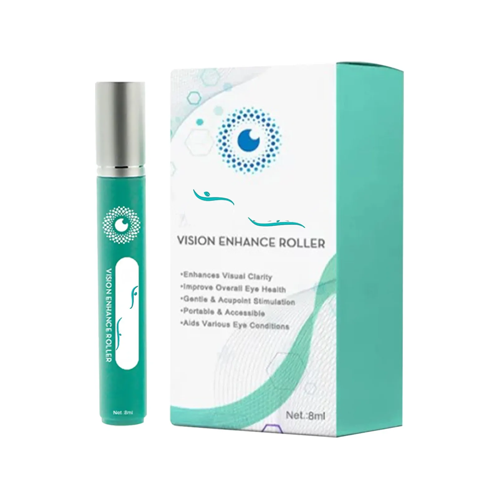 Enhance Roller For Women And Men Eye Massage Roller Relieves Tired Dry Eyes Roller For Puffy Eyes Improves And Eye Comfort 8ml