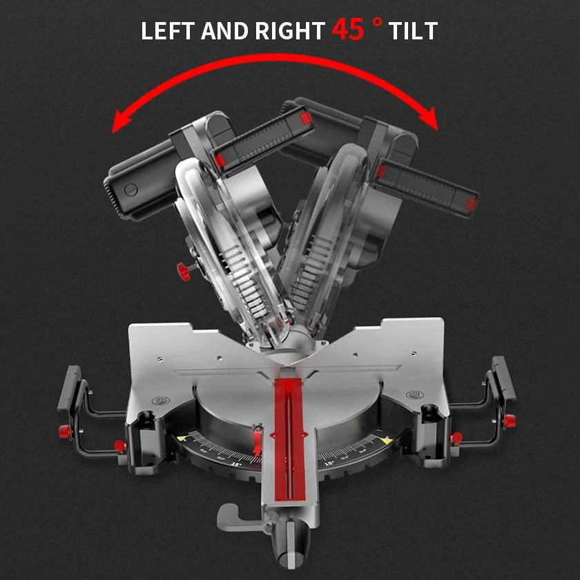 8, 10, 12, Inch Drawbar Miter Saw Aluminum Machine Multifunctional Saw Aluminum Machine 45 ° Cutter for Wood Cut-off