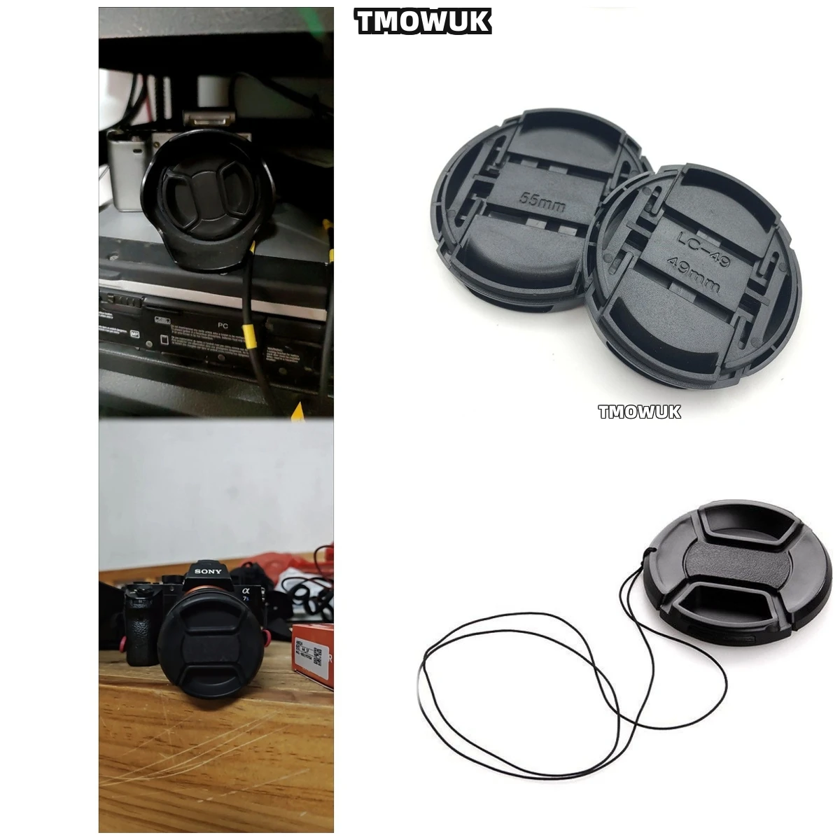 

For Nikon Z7 Z9 Z50 Z30 Zfc Zf Z8 Z6 II Z7 II Z5 II Camera Lens Cap Protective Cover Center Pinch Snap-on 49mm 52 55 58 62 67 72