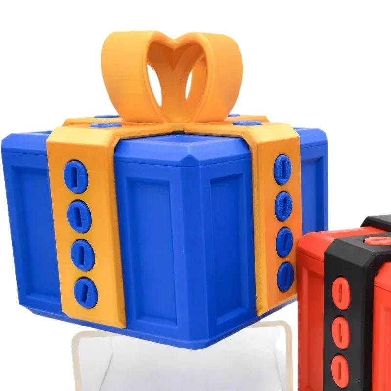 صندوق هدايا عيد الميلاد مع إصبع متوسط مخفي داخل مزحة ممتعة ديكور منزلي مبتكر هدية مفاجئة منبثقة