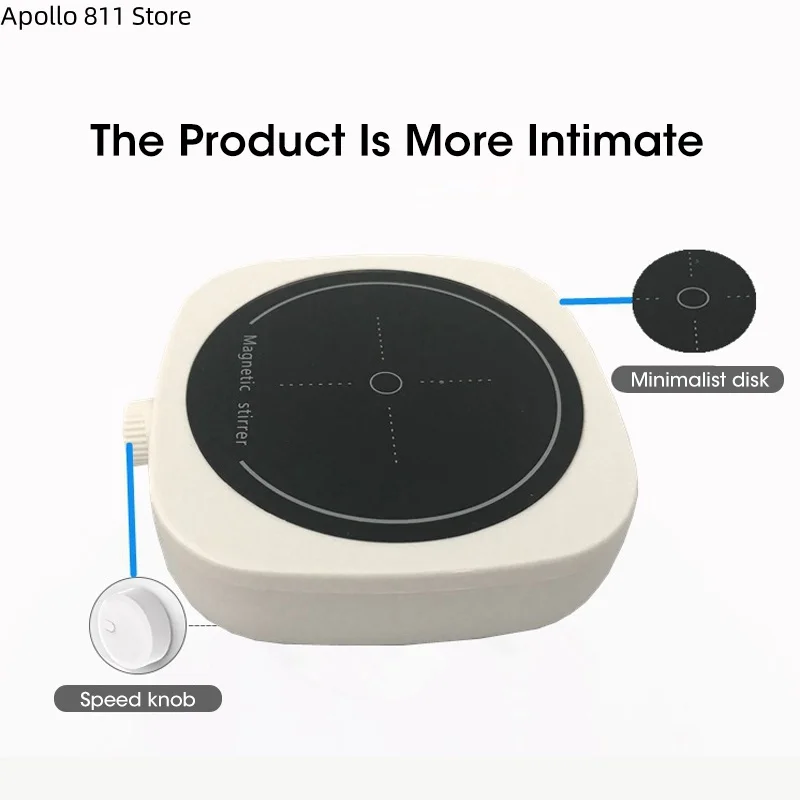 Magnetic Stirrer Kitchen Liquid Mixing Mini Laboratory Stirrer Portable Mixing Stick Mixing Board 1L 4000 RPM For Laboratories