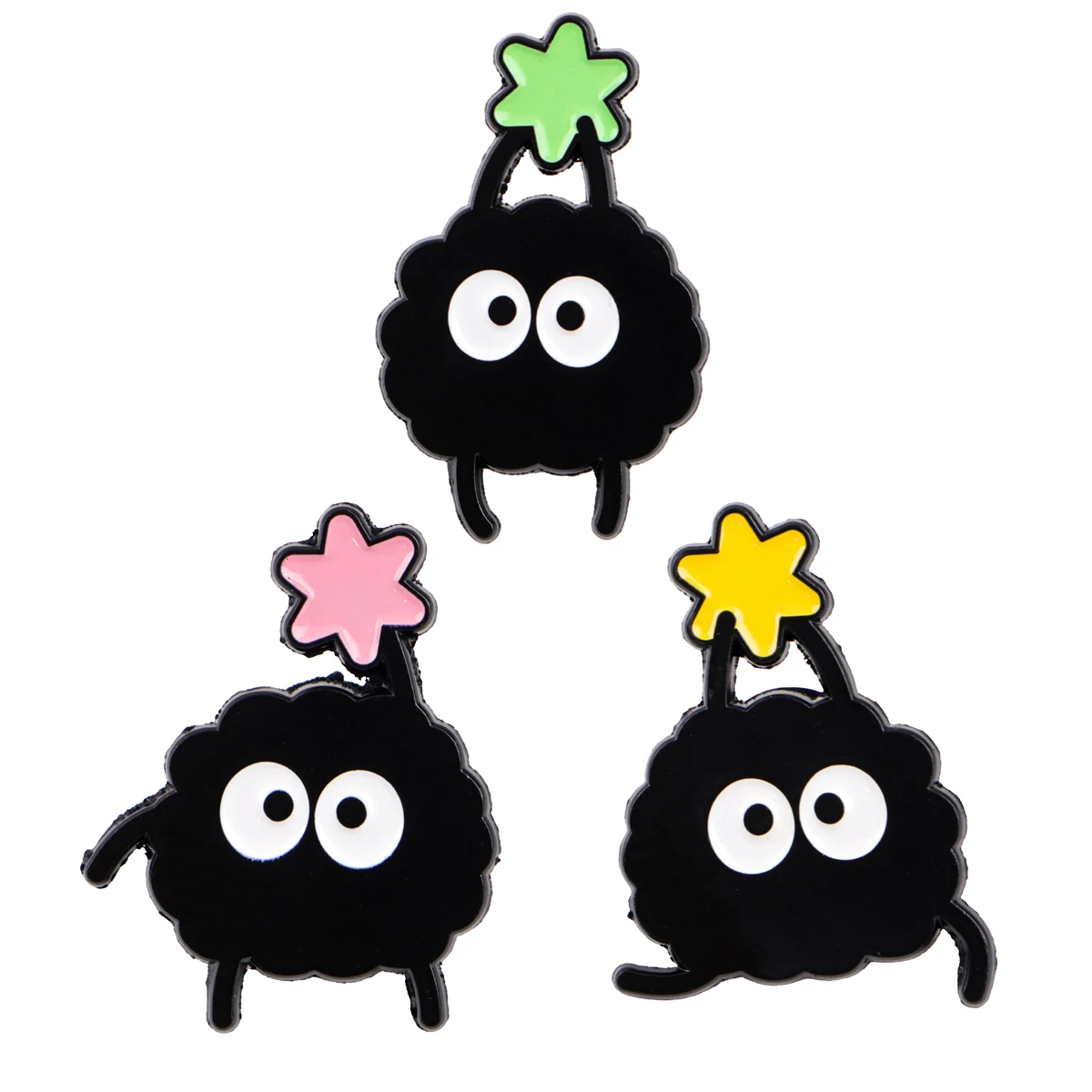 3-teiliges Set Niedliche Elfen-Emaille-Pins Cartoon-Broschen für Rucksäcke Hüte Anstecknadeln Abzeichen für Fans Geschenke Cosplay-Zubehör Spielzeug