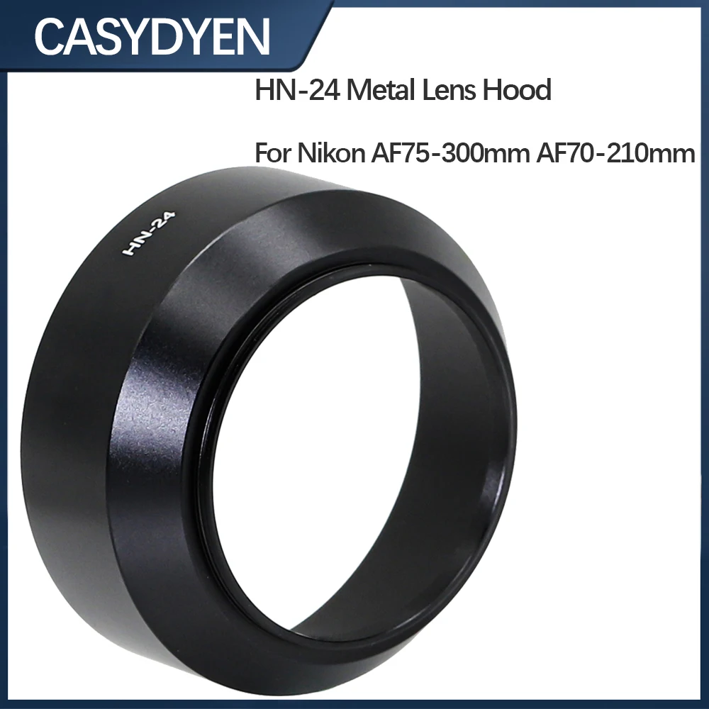 HN-24 Metal Camera Lens Hood For Nikon AF75-300mm AF70-210mm Lens Hood Metal Hood Camera Accessories