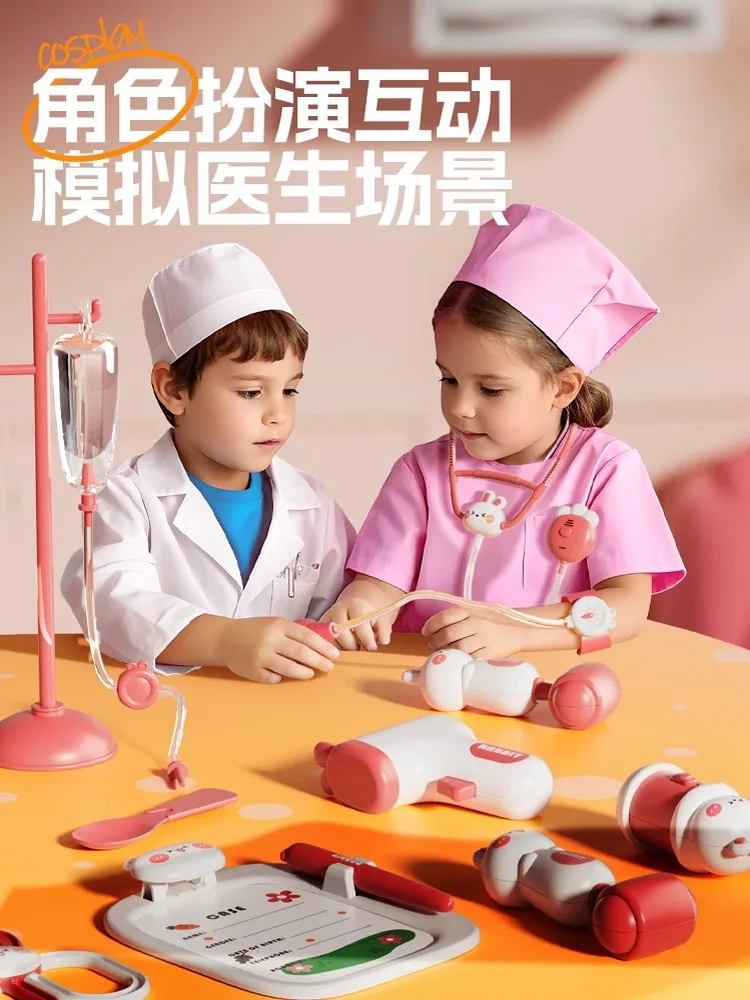 Doktersspeelset voor kinderen Complete fantasiespelset voor meisjes Kleine verpleegster Injectie- en stethoscoopspeelgoed Kerstcadeau voor kinderen