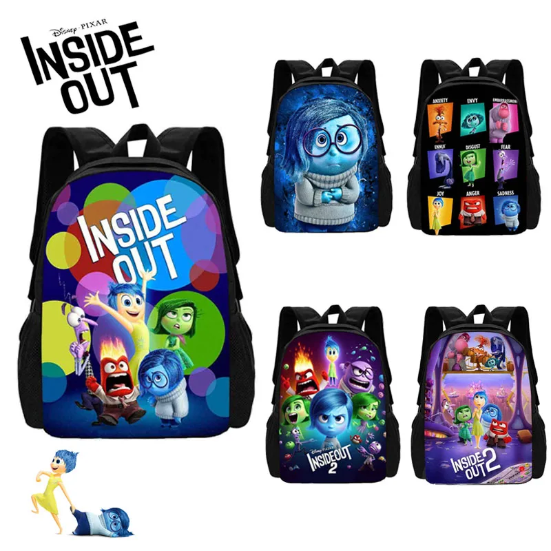 

Disney Inside Out 2 Backpack Large Capacity Oxford Cloth Schoolbag Cartoon Anime Light Weight Children's Bags Laptop Bag Gifts