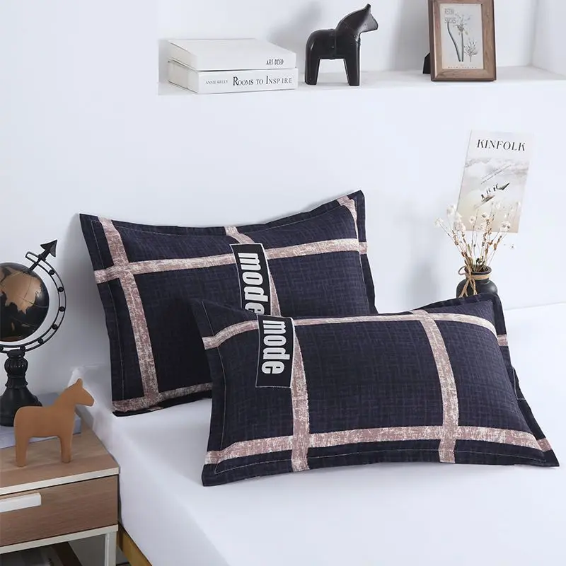 Printed Pillow Case Throw 40x60cm Simple Soft Cozy Skin-friendly Students Bedroom Cover Washable Home Household  Fashion