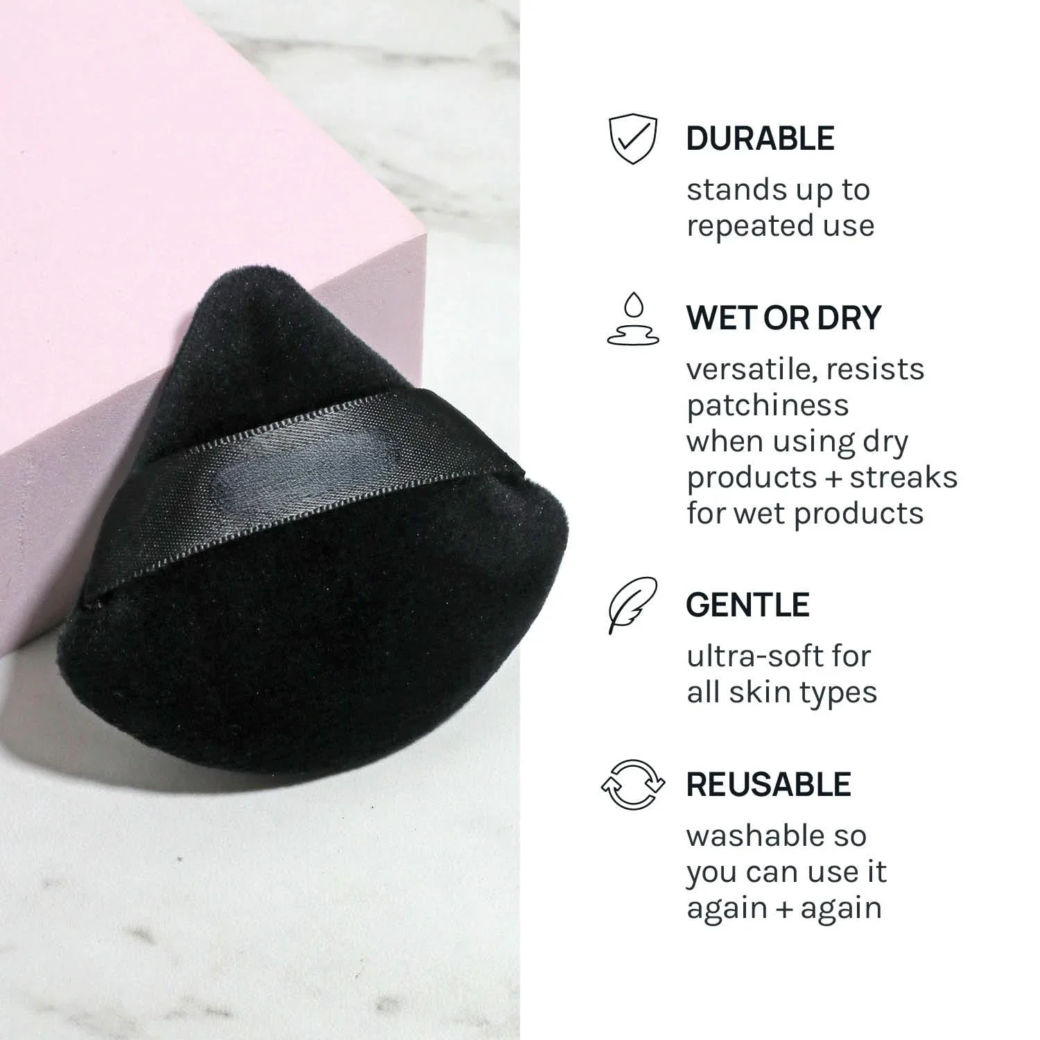 Lujoso juego de 6 esponjas para mezclar maquillaje suaves y esponjosas para lograr sin esfuerzo una belleza impecable: base de acabado perfecto