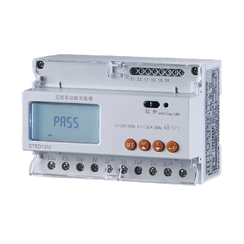 Ankerui Three phase Four wire Rail Meter DTSD1352-C Communication Rail Multi functional Energy Meter