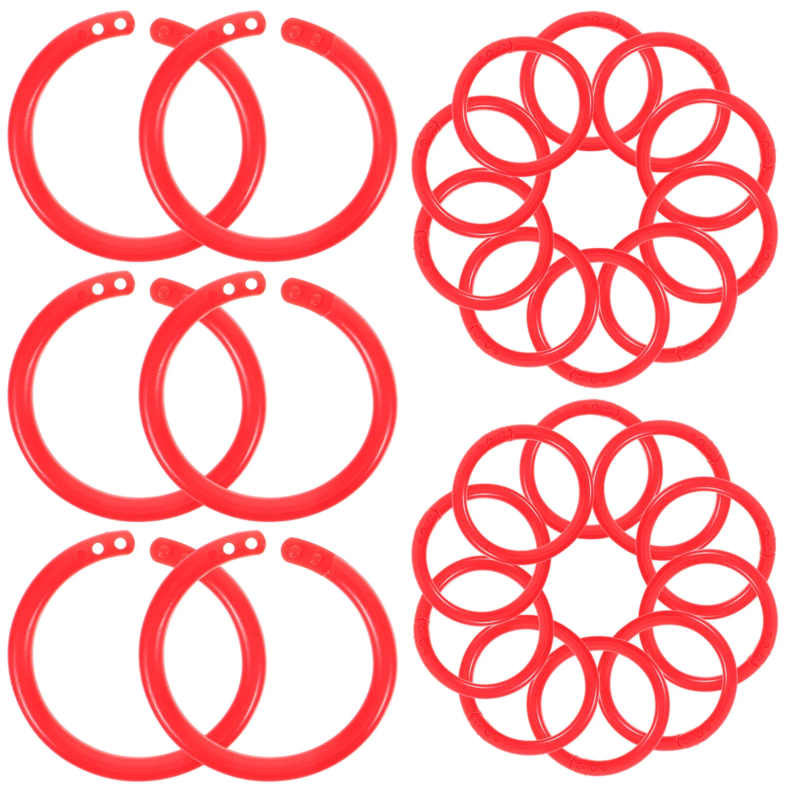 100 шт., пластиковые кольца для переплета, 25 мм, вкладыши, кольца для книг для Diy, блокнот, планировщик, календарь, ремесло, переплет для скрапбукинга, органайзер, кольцо