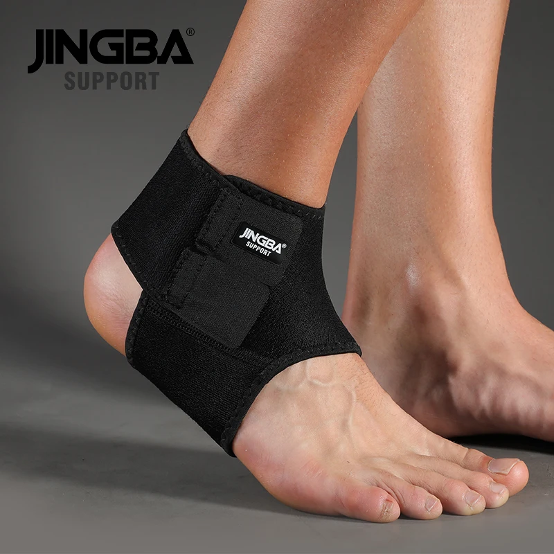 JINGBA SUPPORT 1PCS 3D Neoprene Adjustable Protective Ankle Support Protector Football Basketball Ankle Support Brace tobillera