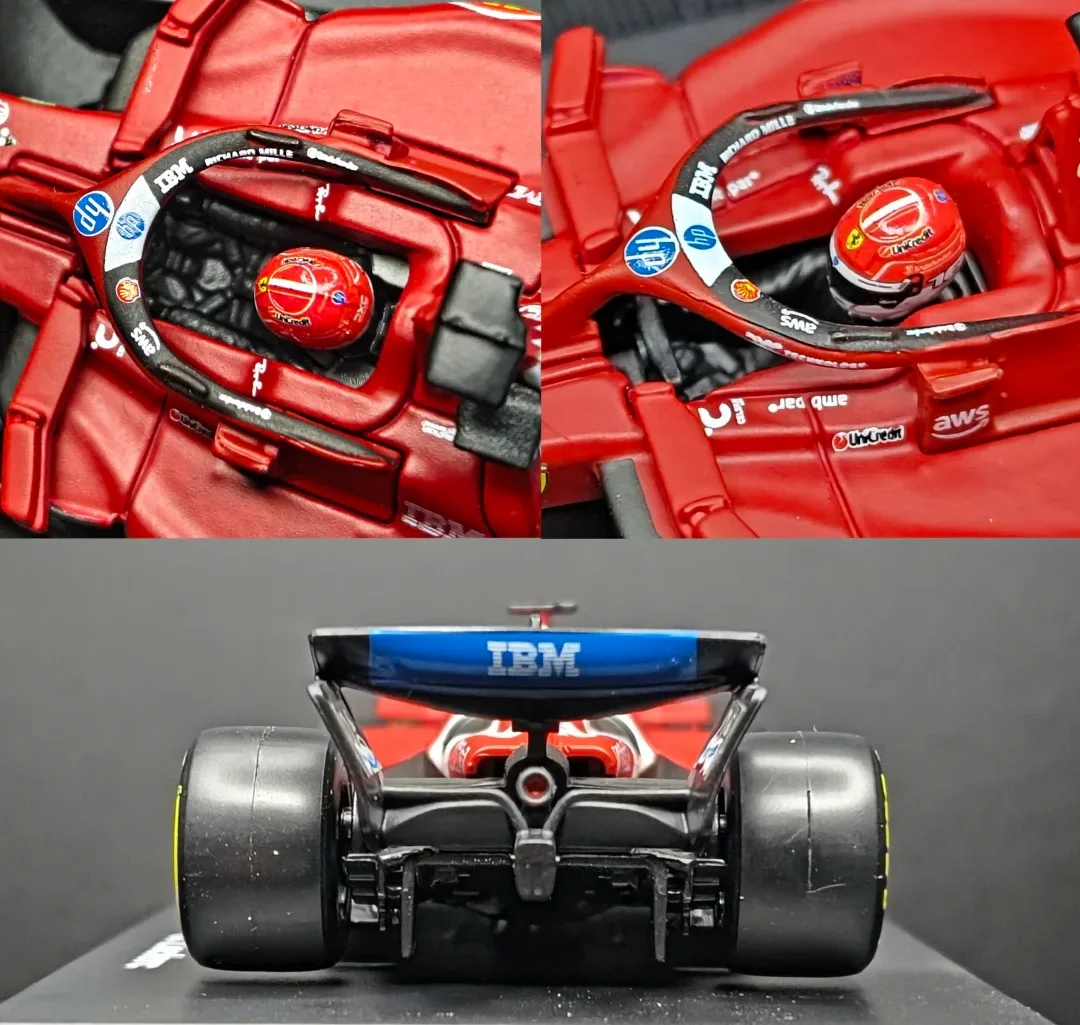 Bburago 1:43 2025 F1 With Helmet Alloy Diecast Formula Racing Car MCL39 W16 SF25 RB21  Collectible Hobby Gift for F1 Fans