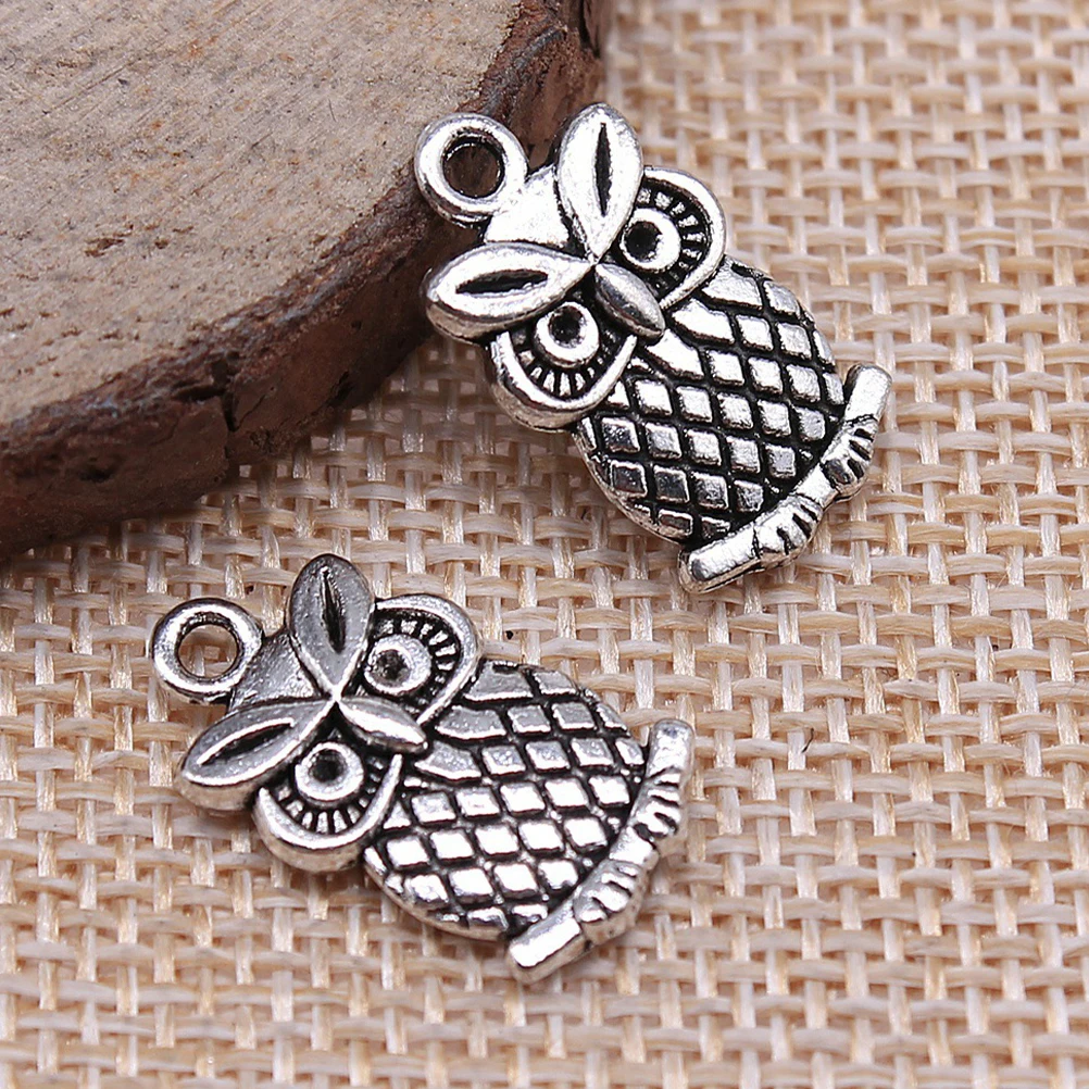 

50Pcs Owl Pendant Alloy Lightweight DIY Necklace Making Charms Bracelet Supplies Metal Pendants Jewelry Crafts Kits Christmas