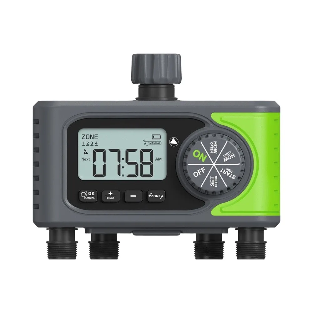 4-Zone Automatic For Garden Watering Timer for For Garden Hose with App-Based Zone Control and Weather Forecast