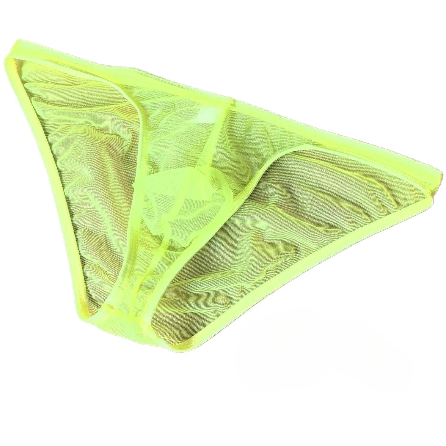 Mesh Sheer Bulge Briefs for Men Sexy See-through Bikini Gays Erotic Low Rise Soft Underwear See Through Sissy High Fork Knickers