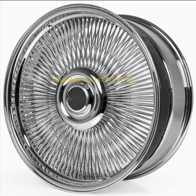 

New Customization Spoke Reverse Cross Straight Silver Chrome Silver Spokes Knock Off Steel Alloy Rims Steel Car Wheels Rims