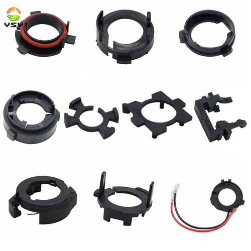 YSY 2 uds bombilla de faro LED H1 H7 adaptador de coche Base soporte de retención soporte de montaje de faro para Nissan Benz Ford Focus VW KIA
