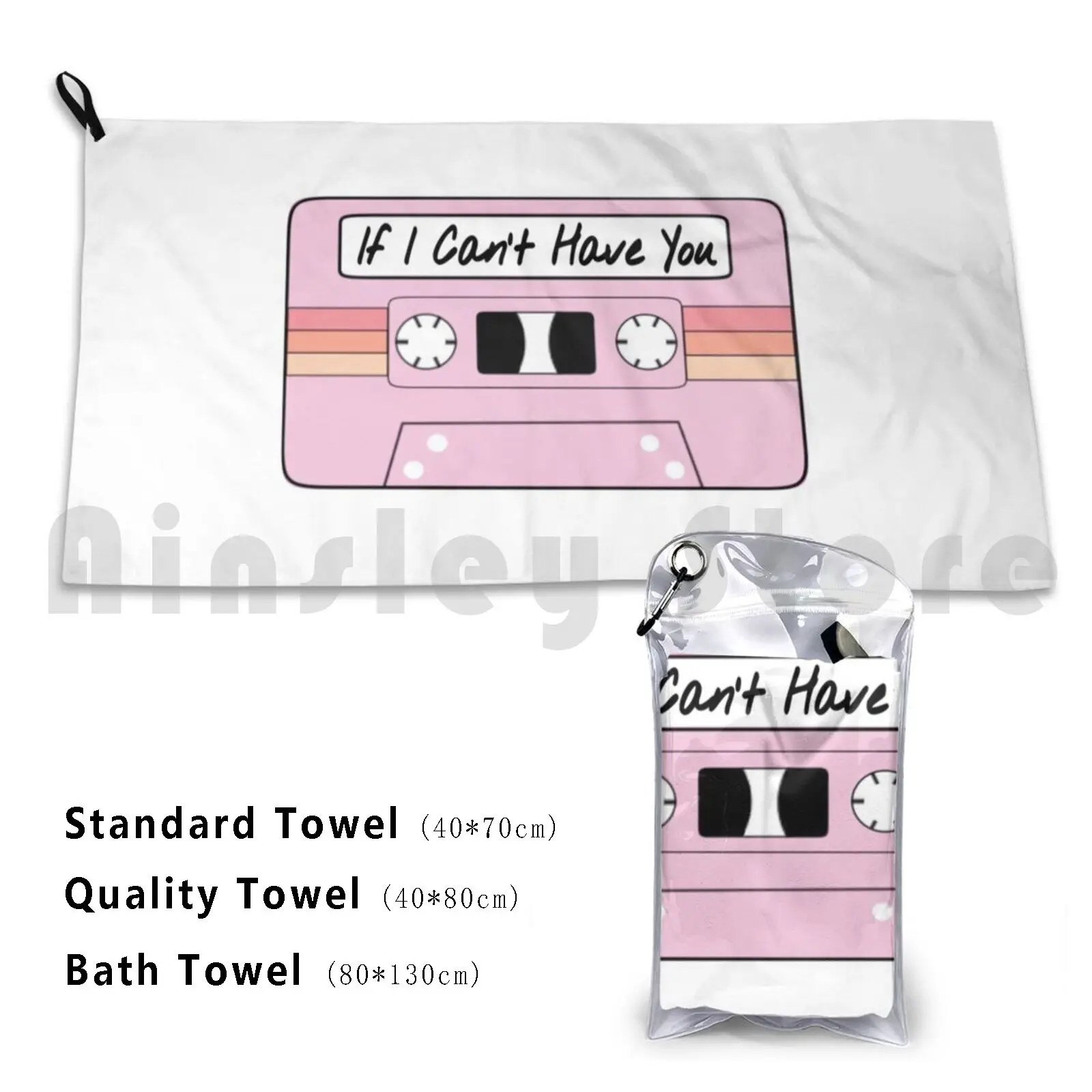 If I Can’t Have You Cassette Bath Towel Beach Cushion Cassette Shawn Mendes Shawn Mendes If I Cant Have You