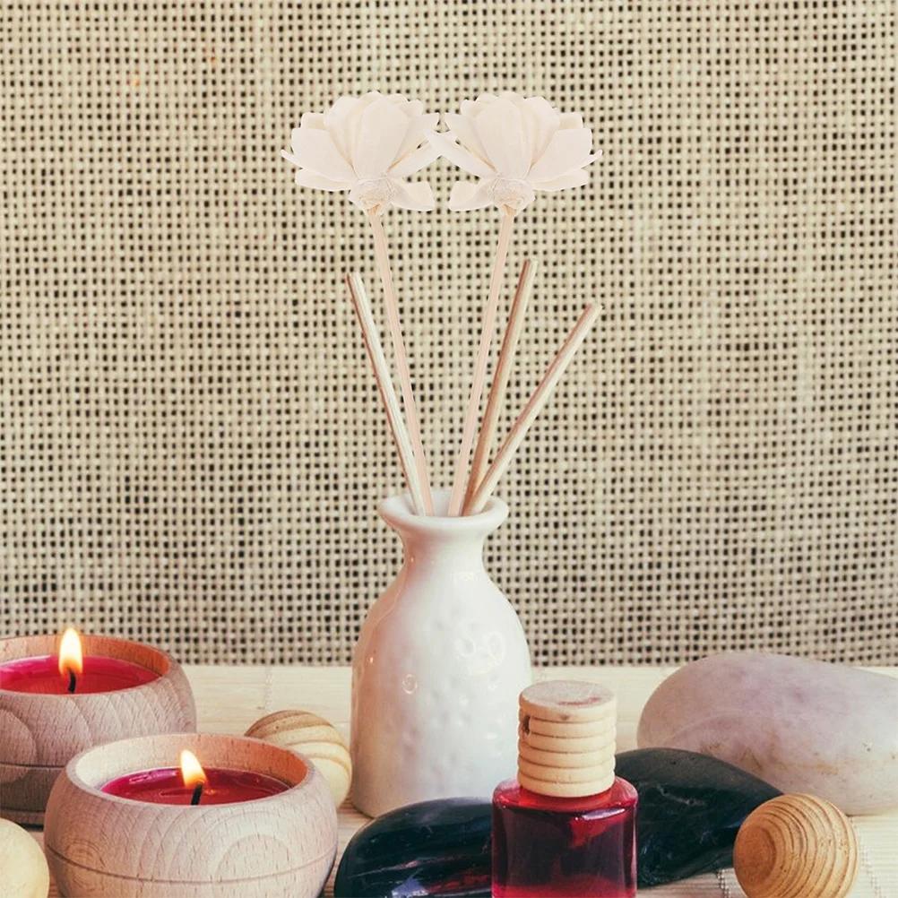 

8pcs Aroma Diffuser Sticks Natural Rattan Wood For Home Office Decor Essential Oil Diffusion Flower Fragrance Replacement