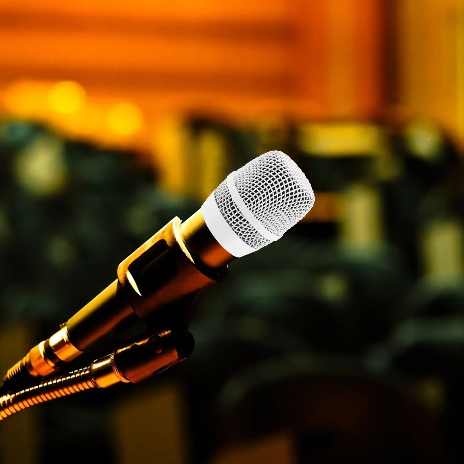 

Metal Microphone Head Durable Material Long Use Simple Design Practical Mesh Grille Replacement Ball Corrosion Resistance Wear