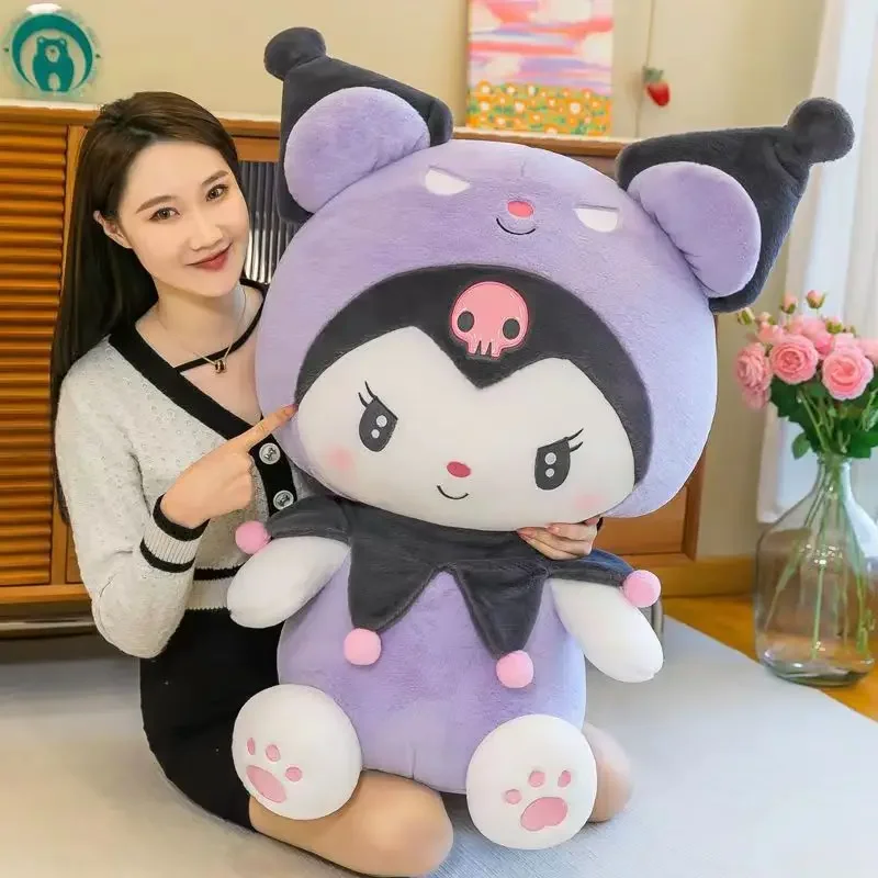 Plush Toys Kuromi 40cm/15.75in Dark Doll Cute Toy Body Pillow Ornaments Toys Stitch Items Accessories Birthday Holiday Gift