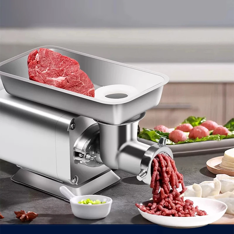 

RY12S 2.2KW Stainless Steel Electric Meat Grinder High Efficiency Commercial Meat Processing Mincing Machine