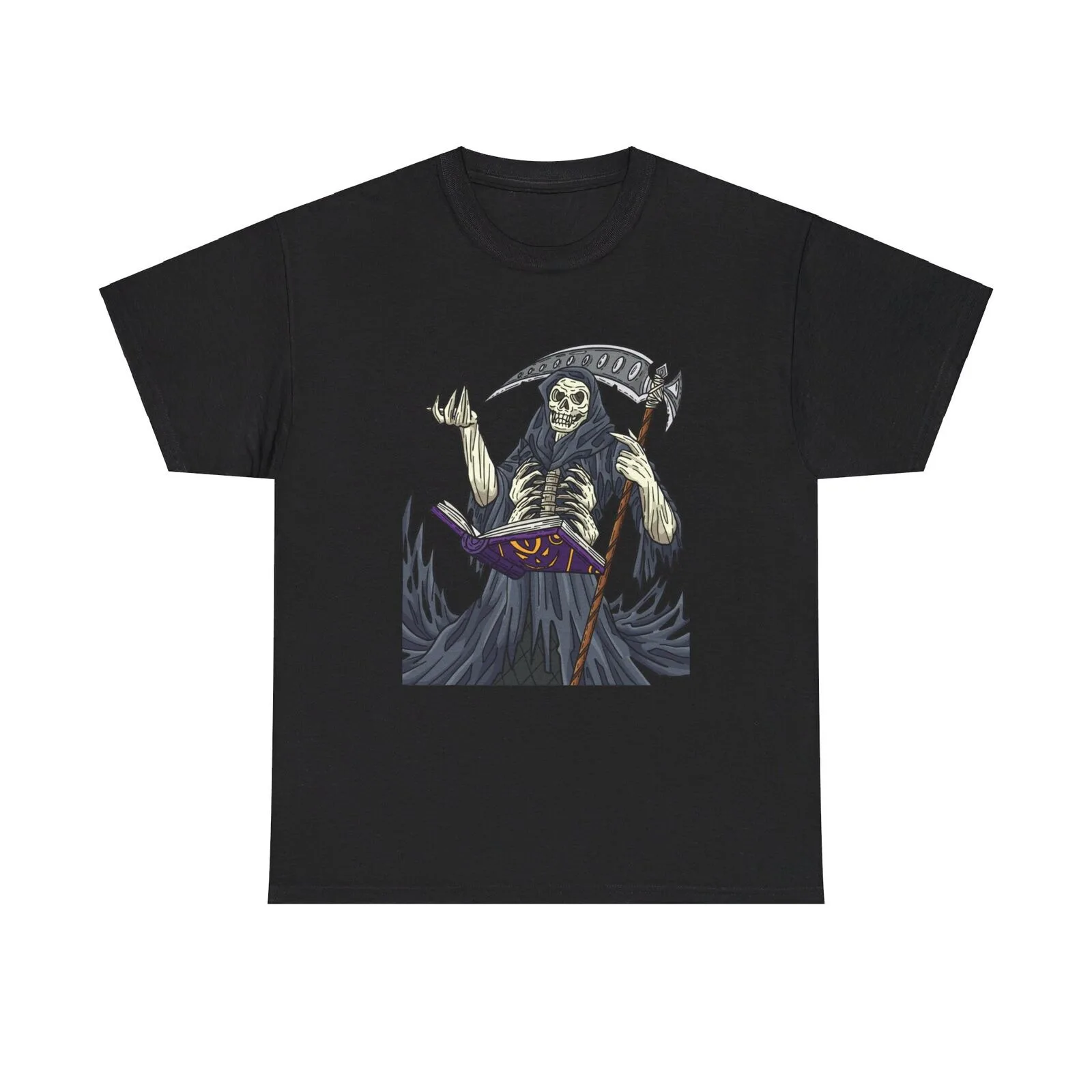 

Grim Reaper Graphic T-Shirt - cool vintage cartoon magic scythe spell halloween