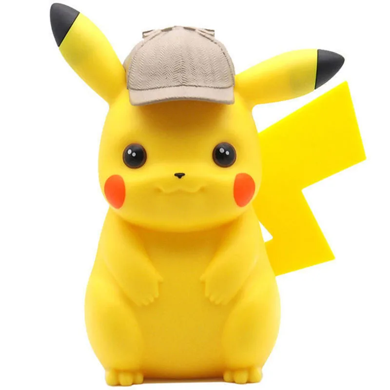 Pokémon Pikachu Palha Copa, Figura Anime, Detetive, Kawaii, Presente Bonito das Crianças